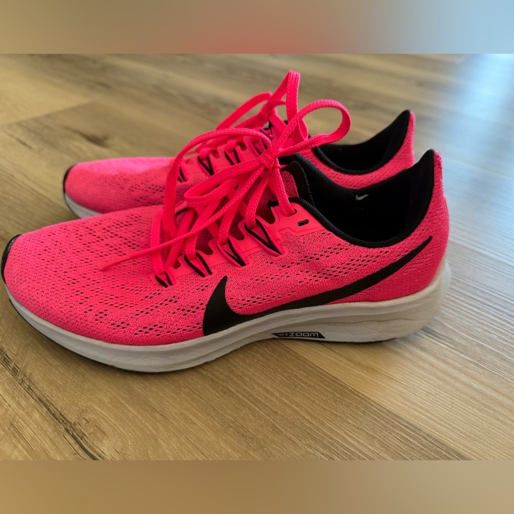 Nike Women's Athletic Shoes Bright Pink with Black Swoosh
